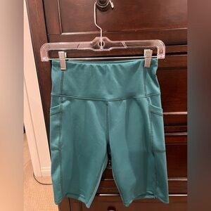 Dyce Active Teal Shorts Womens Size Small style 149513 85% poly and 15% spandex